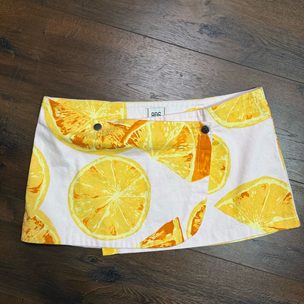 Urban Outfitters BDG Micro Mini Denim Wrap Citrus Skirt